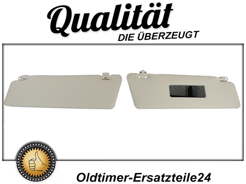 Cream sun visors for Mercedes W124 / W201 - Image 2