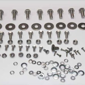 Stainless steel screw set for front Mercedes R107 bumper
