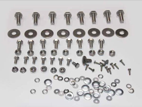 Stainless steel screw set for front Mercedes R107 bumper