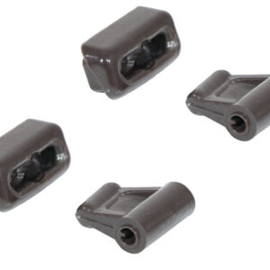 2x clip set for Mercedes R107 sun visor - brown