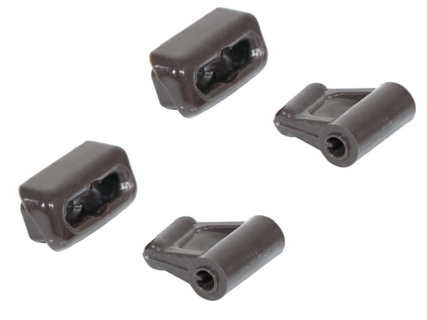 2x clip set for Mercedes R107 sun visor - brown