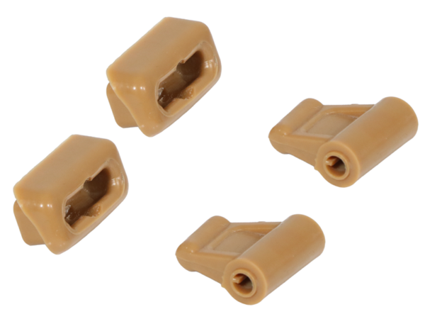 2x clip set for Mercedes R107 sun visors - palomino