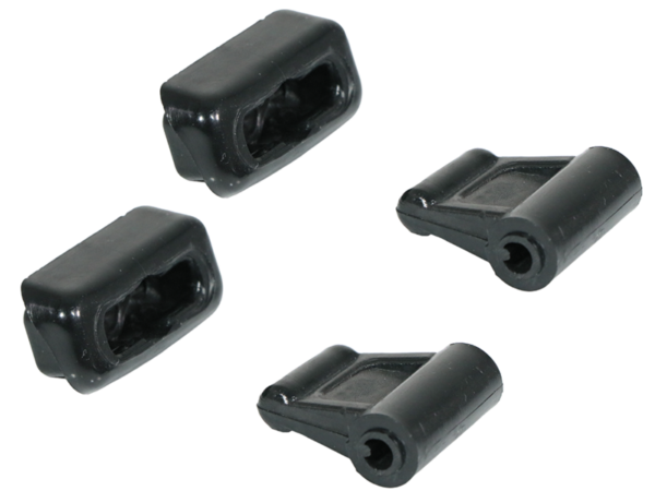 2x clip set for Mercedes R107 sun visors - black