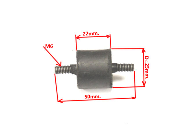 M6 rubber bearing / silent block for intake manifold / air filter for Mercedes W108 W111 W113 - Image 2