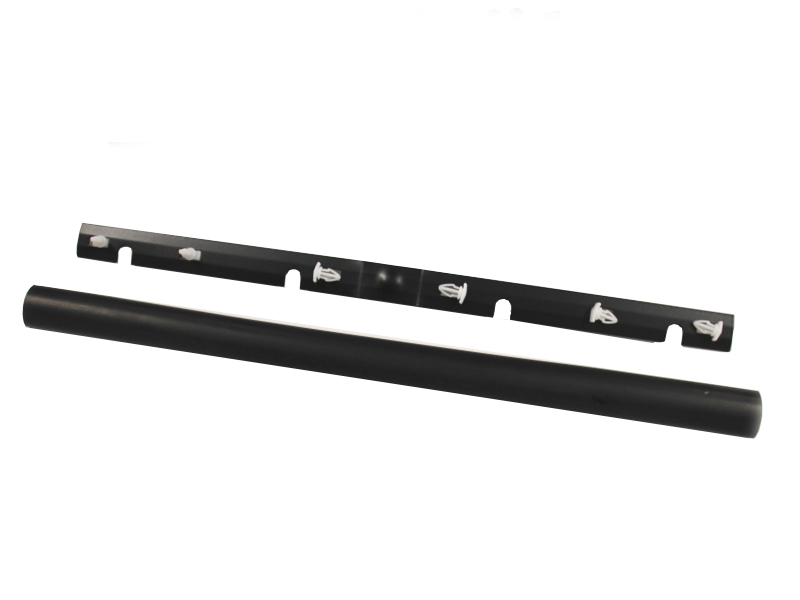 Rubber strip with holder and clips for Mercedes R107 bumper