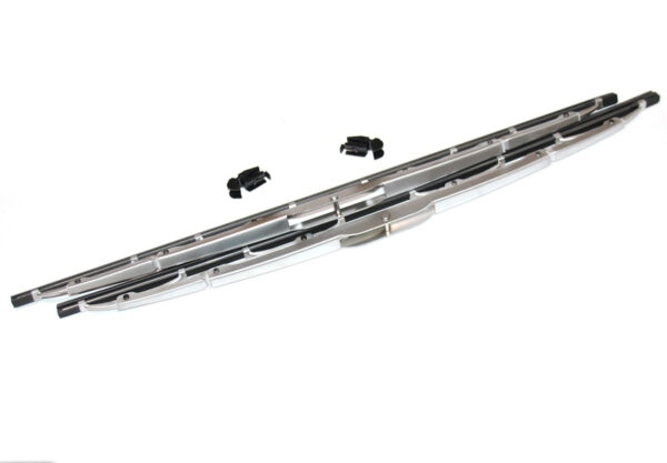 2 silver wiper blades for Mercedes W116 windshield wipers - Image 2